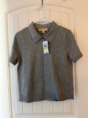 MICHAEL KORS Women's Collared Polo Sweater NWT